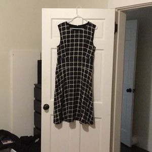 J crew plaid windowpane check silk dress size 14